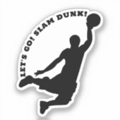 SLAM DUNK. Basketbalspelsport Sticker (Voorkant)