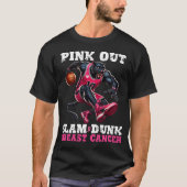 Slam Dunk Borstkanker Pink Out, Basketbal T-shirt (Voorkant)