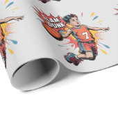 Slam Dunk Boy Verjaardag Bash Cadeaupapier (Rol Hoek)
