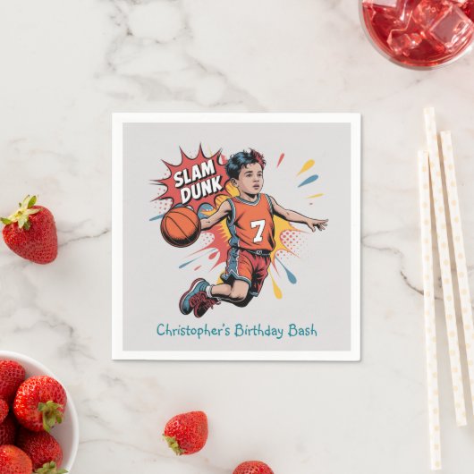 Slam Dunk Boy Verjaardag Bash Servet (Insitu)