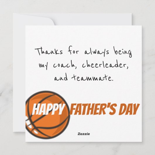 Slam Dunk Dad Basketbal Kaart (Achterkant)