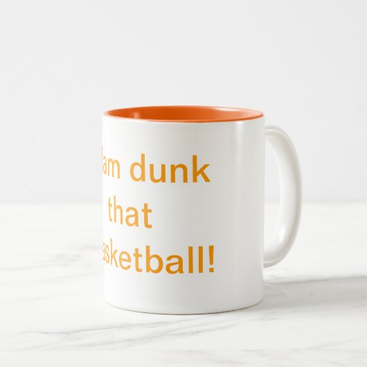 Slam dunk dat basketbal Humor Mok (Voorkant rechts)