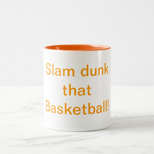 Slam dunk die Basketbal Humor Mok (Center)