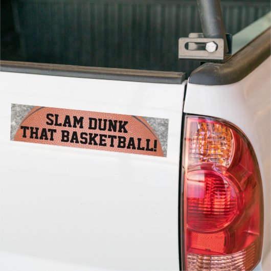 Slam Dunk die Basketbal Leuk Bumper Sticker (Op Truck)