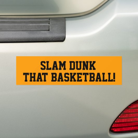 Slam Dunk die Basketball Bumpersticker (Op auto)