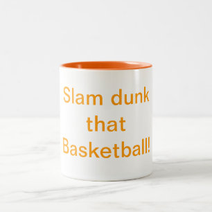 Slam dunk die Basketball Humor Mok