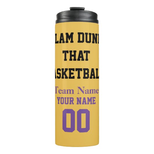 Slam Dunk Die Basketbalnaam Thermosbeker (Voorkant)