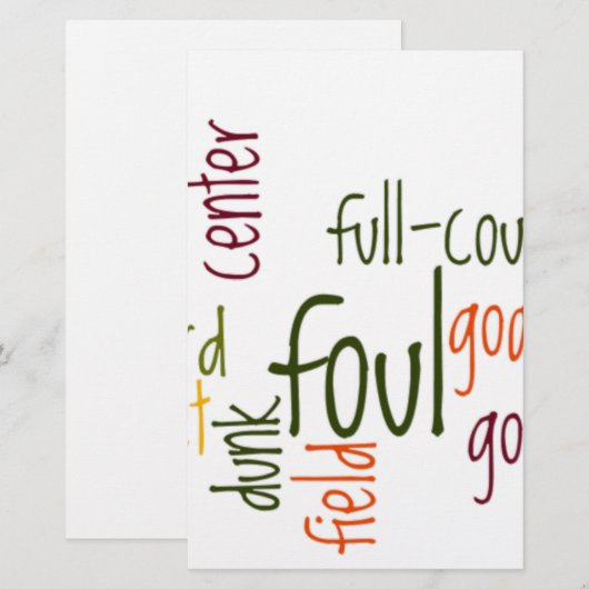 Slam Dunk Dreams: Basketbal - Game of Champions Briefpapier (Voorkant / Achterkant)