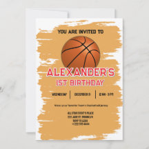 Slam Dunk eerste verjaardag Bash uitnodiging