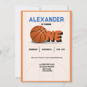 Slam Dunk eerste verjaardag Bash uitnodiging (Voorkant)