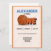 Slam Dunk eerste verjaardag Bash uitnodiging (Voorkant / Achterkant)