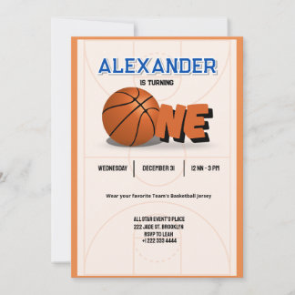 Slam Dunk eerste verjaardag Bash uitnodiging