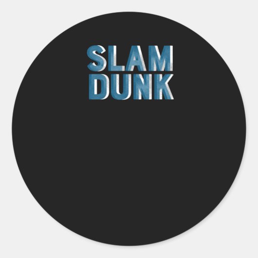 Slam Dunk Grafiek Ronde Sticker (Voorkant)