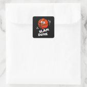 Slam Dunk Grappig Basketbal Kinder Sport Vierkante Sticker (Tas)