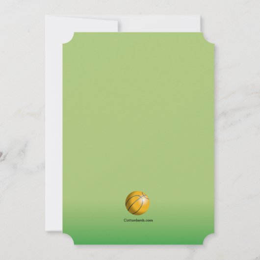 Slam Dunk Invitation Kaart (Achterkant)