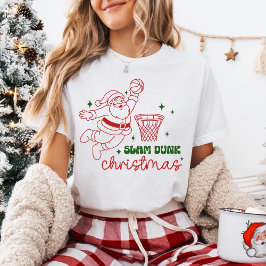 Slam Dunk Kerst Basketbal T-shirt