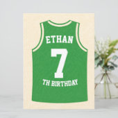 Slam Dunk Kids Basketball Birthday Invitation  (Staand voorkant)