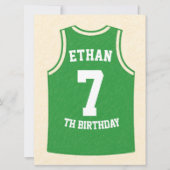 Slam Dunk Kids Basketball Birthday Invitation  (Voorkant)