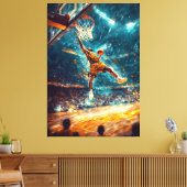 Slam Dunk Legend - Dynamische sportkunst - Basketb Canvas Afdruk (Insitu (Woonkamer))