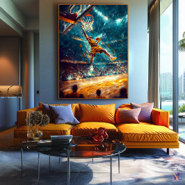 Slam Dunk Legend - Dynamische sportkunst - Basketb Canvas Afdruk