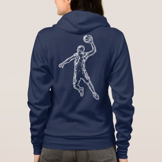 Slam Dunk Light-ontwerp van de basketbalspeler Hoodie (Achterkant)