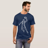 Slam Dunk Light-ontwerp van de basketbalspeler T-shirt (Voorkant volledig)