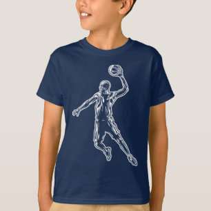 Slam Dunk Light-ontwerp van de basketbalspeler T-shirt