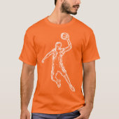 Slam Dunk Light-ontwerp van de basketbalspeler T-shirt (Voorkant)
