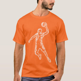 Slam Dunk Light-ontwerp van de basketbalspeler T-shirt