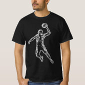 Slam Dunk Light-ontwerp van de basketbalspeler T-shirt (Voorkant)