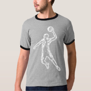 Slam Dunk Light-ontwerp van de basketbalspeler T-shirt