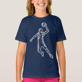 Slam Dunk Light-ontwerp van de basketbalspeler T-shirt