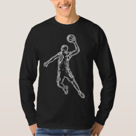 Slam Dunk Light-ontwerp van de basketbalspeler T-shirt