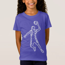 Slam Dunk Light-ontwerp van de basketbalspeler T-shirt