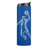 Slam Dunk Light-ontwerp van de basketbalspeler Thermosbeker (Gedraaid links)