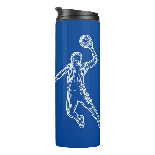Slam Dunk Light-ontwerp van de basketbalspeler Thermosbeker (Geroteerd rechts)