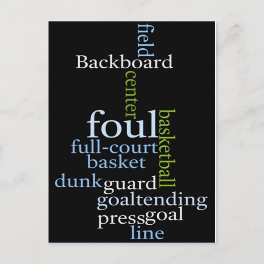 Slam Dunk of Words: Basketbal spel van kampioenen Briefkaart (Voorkant)