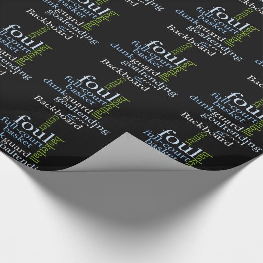 Slam Dunk of Words: Basketbal spel van kampioenen Cadeaupapier (Hoek)