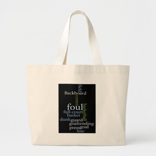 Slam Dunk of Words: Basketbal spel van kampioenen Grote Tote Bag (Voorkant)