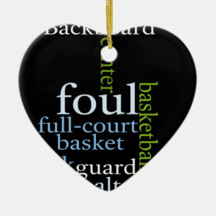Slam Dunk of Words: Basketbal spel van kampioenen Keramisch Ornament