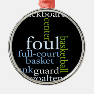 Slam Dunk of Words: Basketbal spel van kampioenen Metalen Ornament