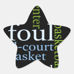 Slam Dunk of Words: Basketbal spel van kampioenen Ster Sticker