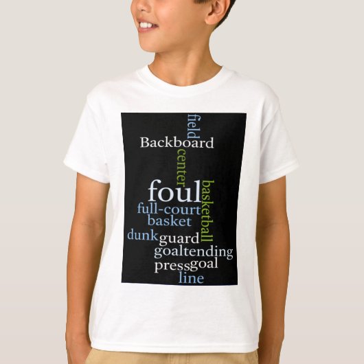 Slam Dunk of Words: Basketbal spel van kampioenen T-shirt (Voorkant)