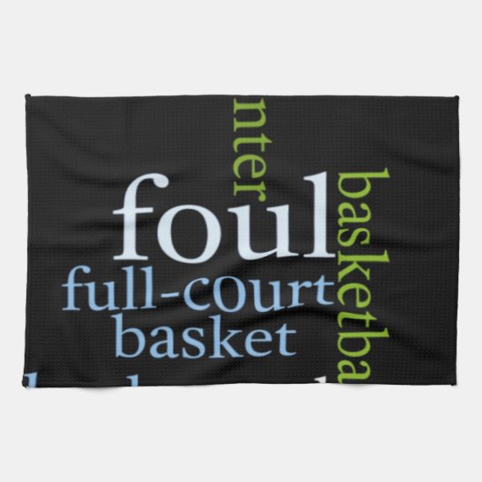 Slam Dunk of Words: Basketbal spel van kampioenen Theedoek (Horizontaal)