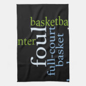 Slam Dunk of Words: Basketbal spel van kampioenen Theedoek (Verticaal)