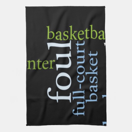 Slam Dunk of Words: Basketbal spel van kampioenen Theedoek (Verticaal)