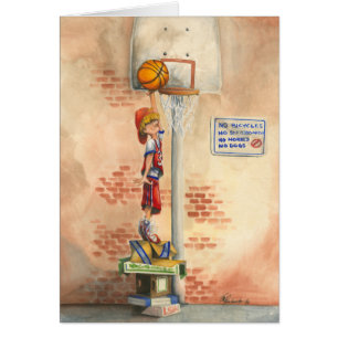 Slam Dunk op Basketball Hoop van Jay Throckmorton