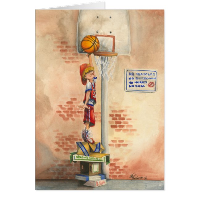 Slam Dunk op Basketball Hoop van Jay Throckmorton (Voorkant)