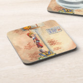 Slam Dunk op Basketball Hoop van Jay Throckmorton Bier Onderzetter (Linkerzijde)