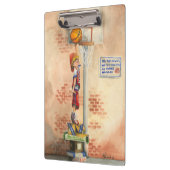Slam Dunk op Basketball Hoop van Jay Throckmorton Klembord (Links)